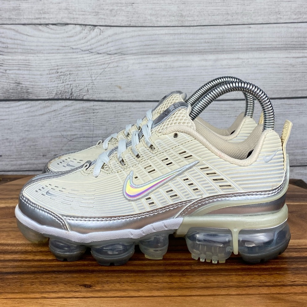 Nike Air VaporMax 360 Fossil Cream White Silver Shoe CK2719-200 Women’s Size 5.5